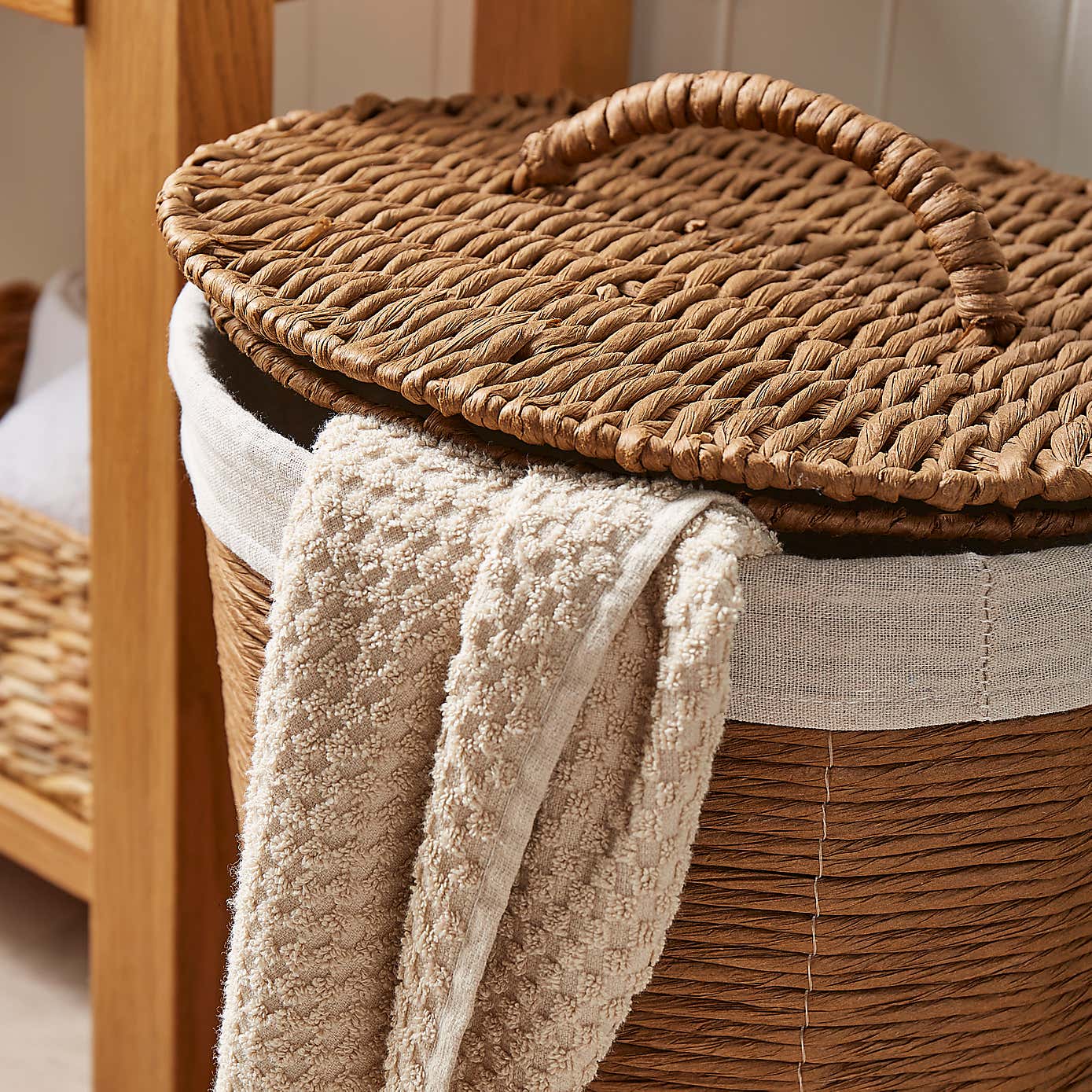 Woven Round Laundry Basket