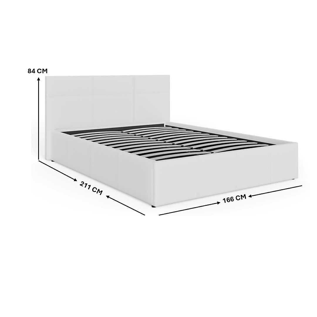 Toronto Black Faux Leather Ottoman Bedstead