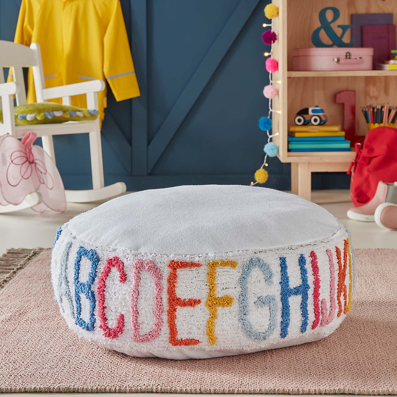 Kids Tufted Alphabet Pouffe