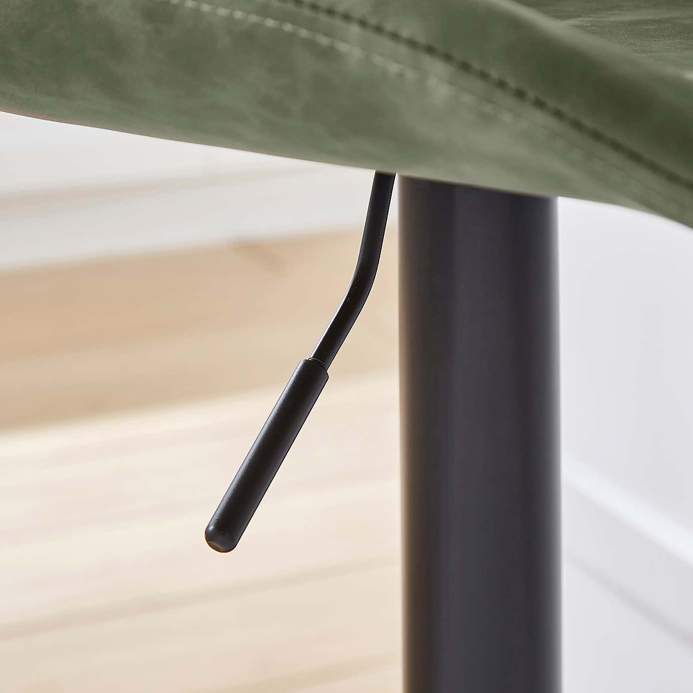 Walden Height Adjustable Bar Stool, Faux Leather