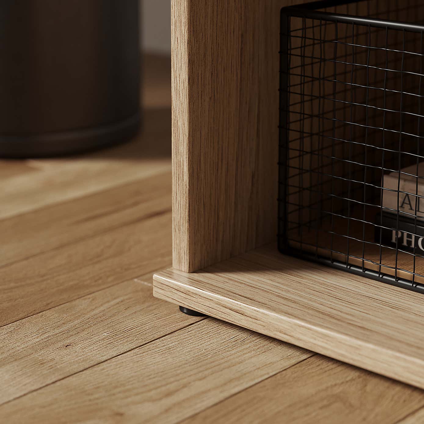 Edison Storage Cabinet, Oak Effect