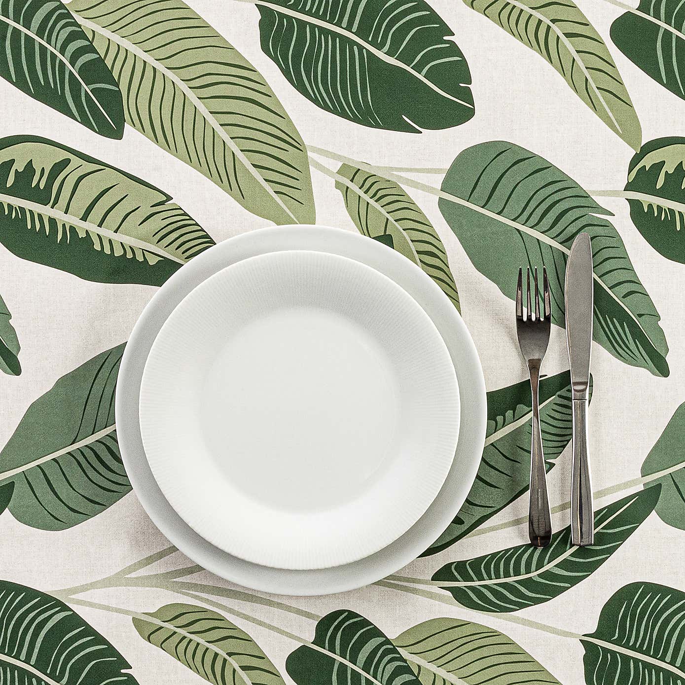 By the Metre Eucalyptus Leaf PVC Table Protector