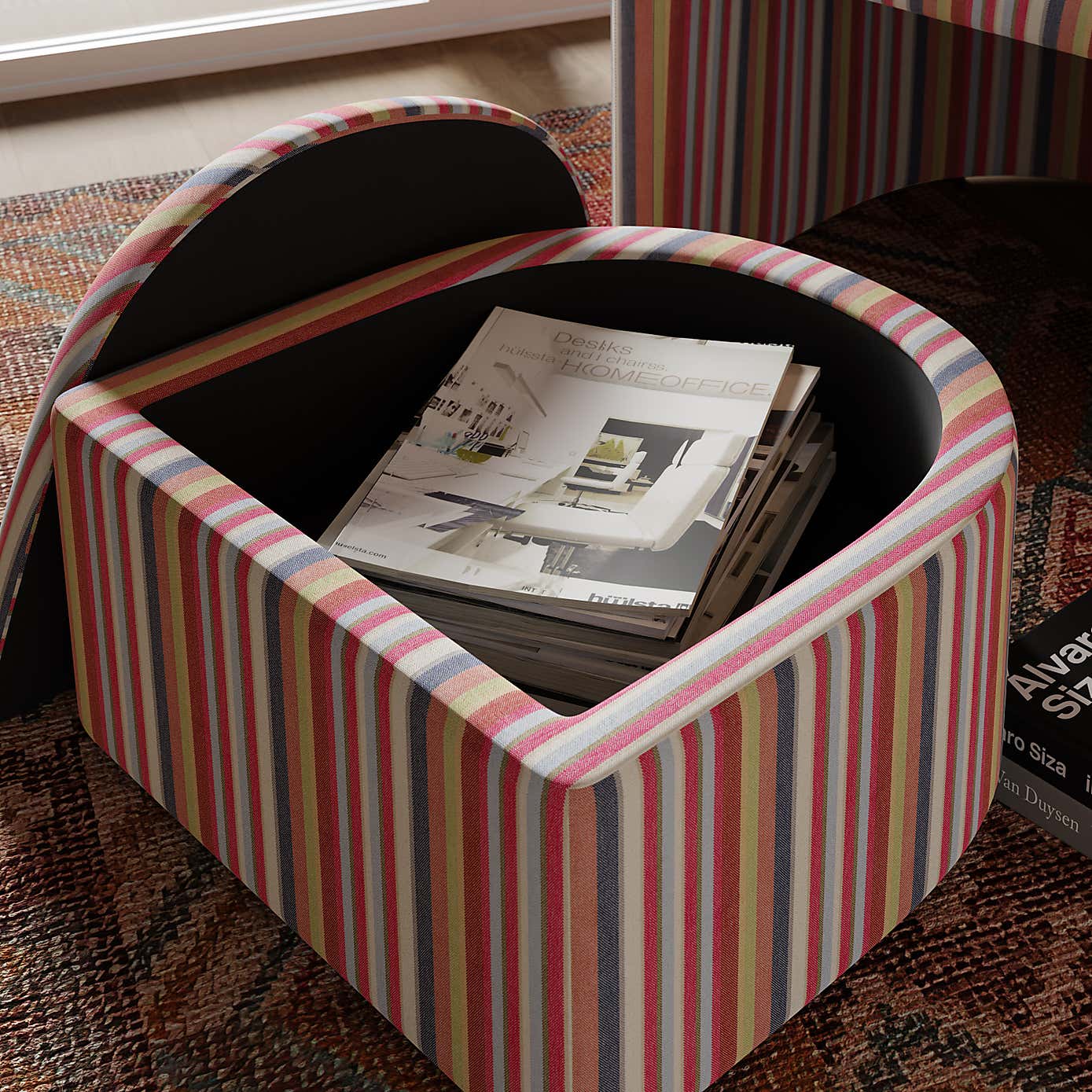 Tallie Multi Stripe Occasional Chair, Woven