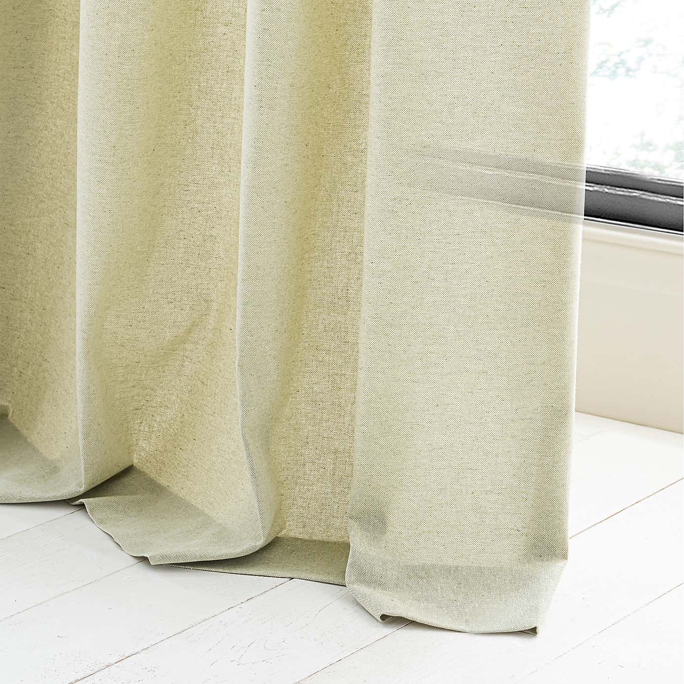 Linen Look Tab Top Pencil Pleat Curtains