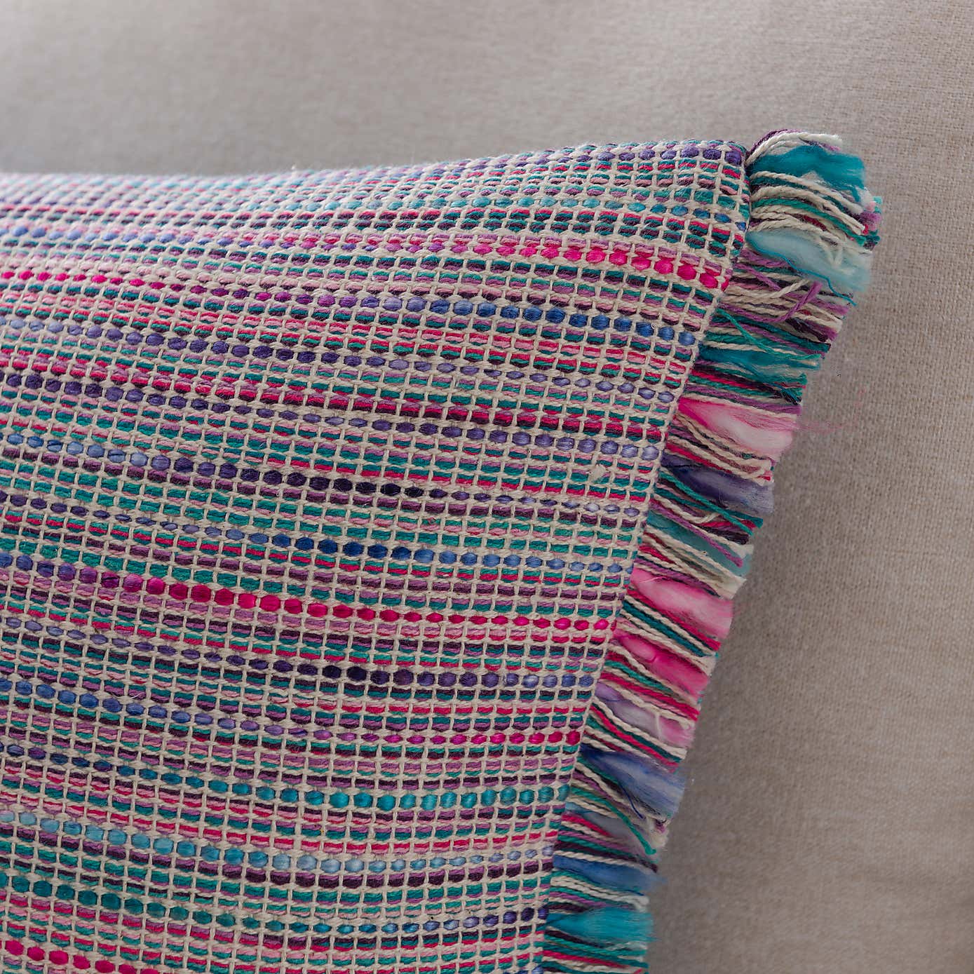 Ava Flat Weave Cotton Rectangle Cushion