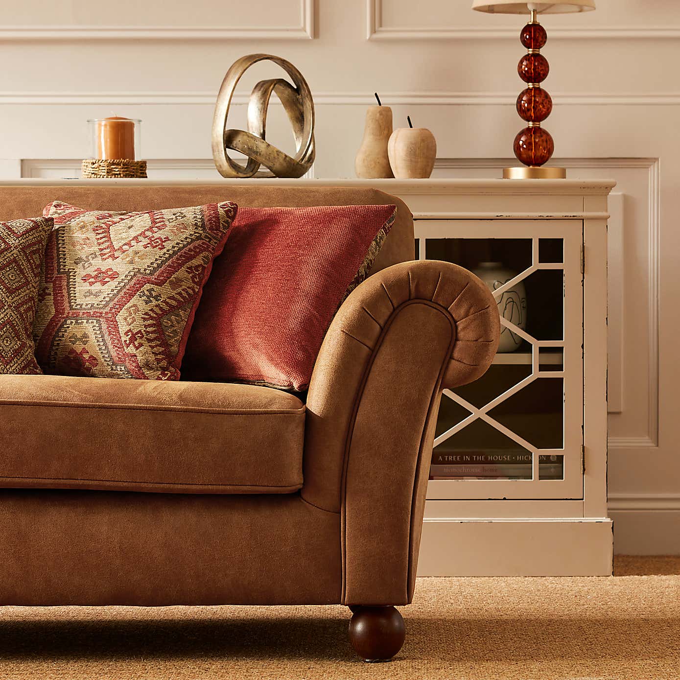 Angus Faux Leather 3 Seater Sofa