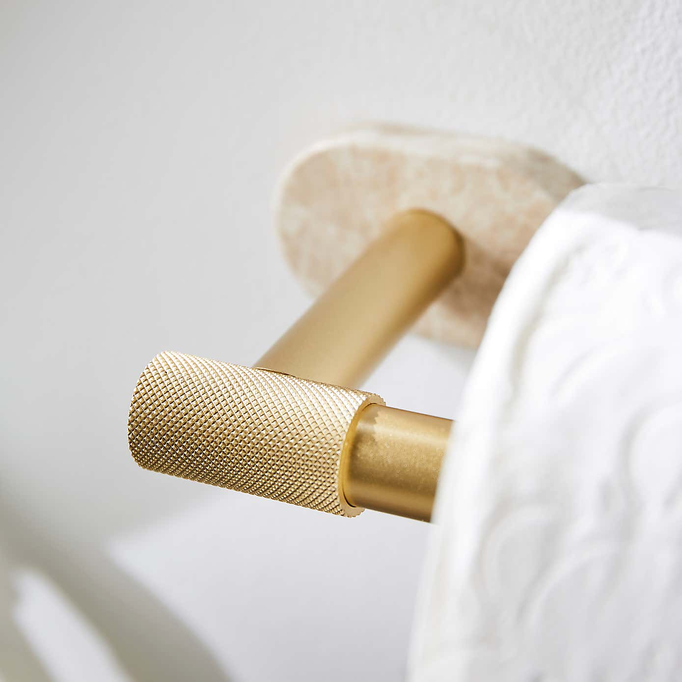 Minimal Luxe Gold Marble Effect Toilet Roll Holder
