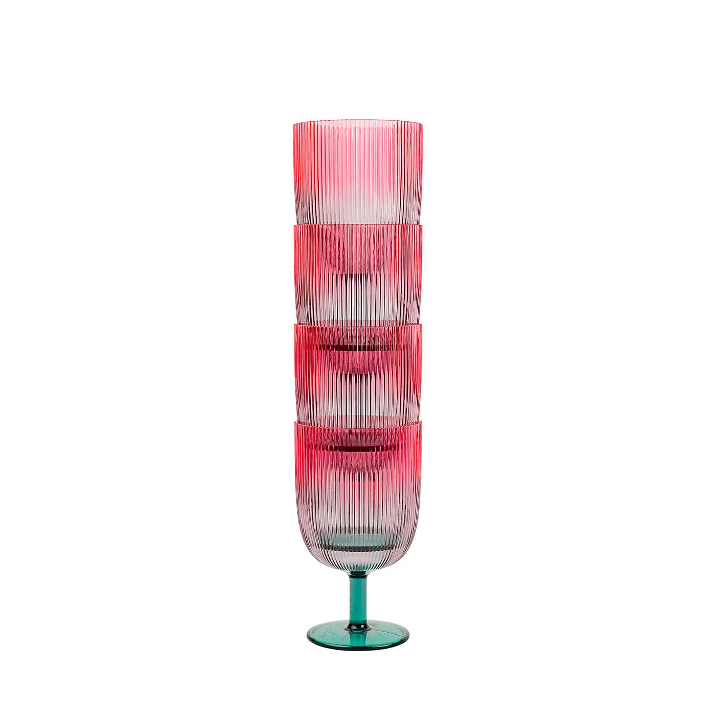 Navigate Coconut Grove Set of 4 Ombre Stacking Wine Tumblers