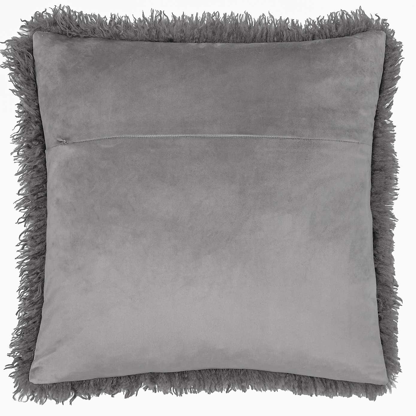 Rowan Faux Fur Square Cushion