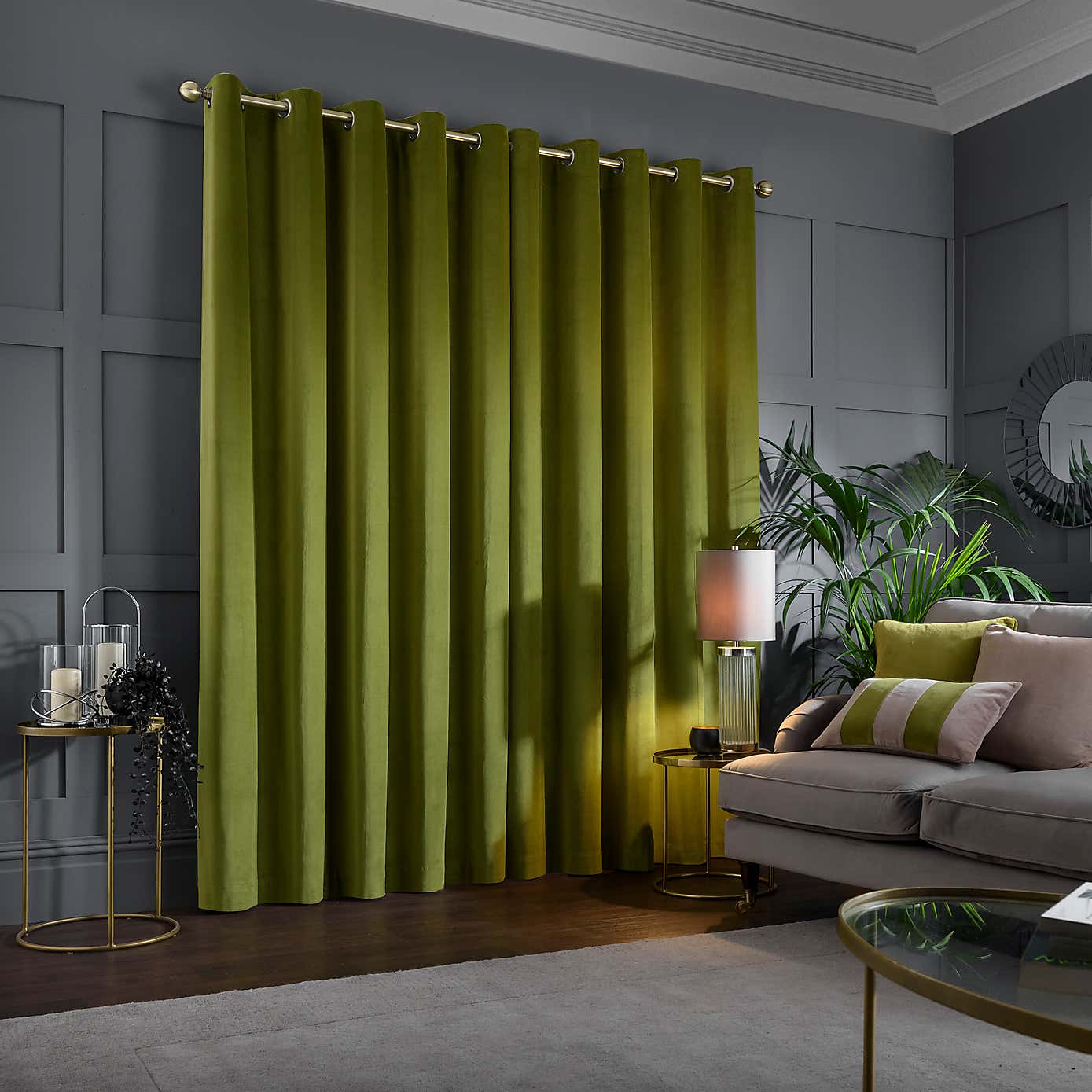 Clara Velvet Eyelet Curtains