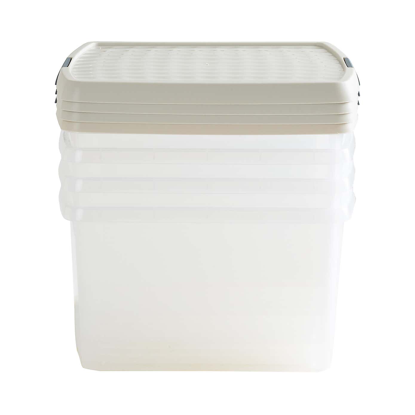 Wham Clip Pack of 4 Square Storage Boxes With Lids