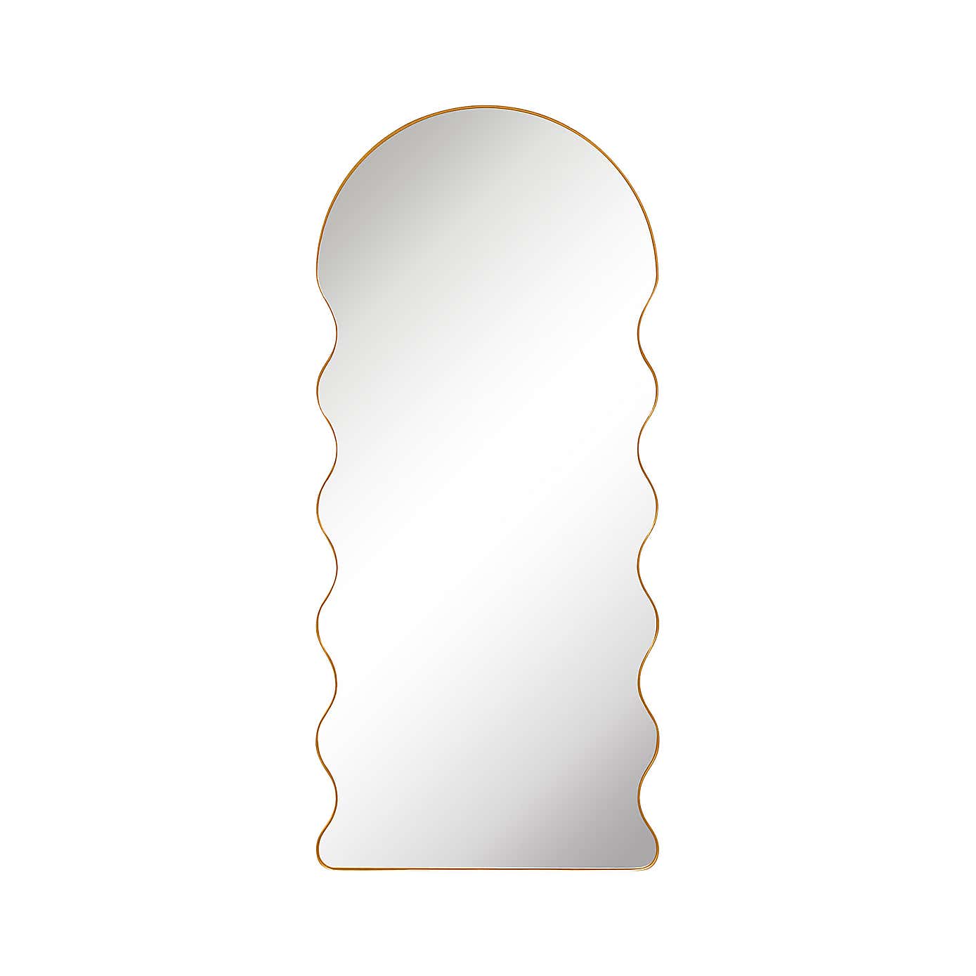 The Fluctus Dome Arch Topped Wavy Wall Mirror