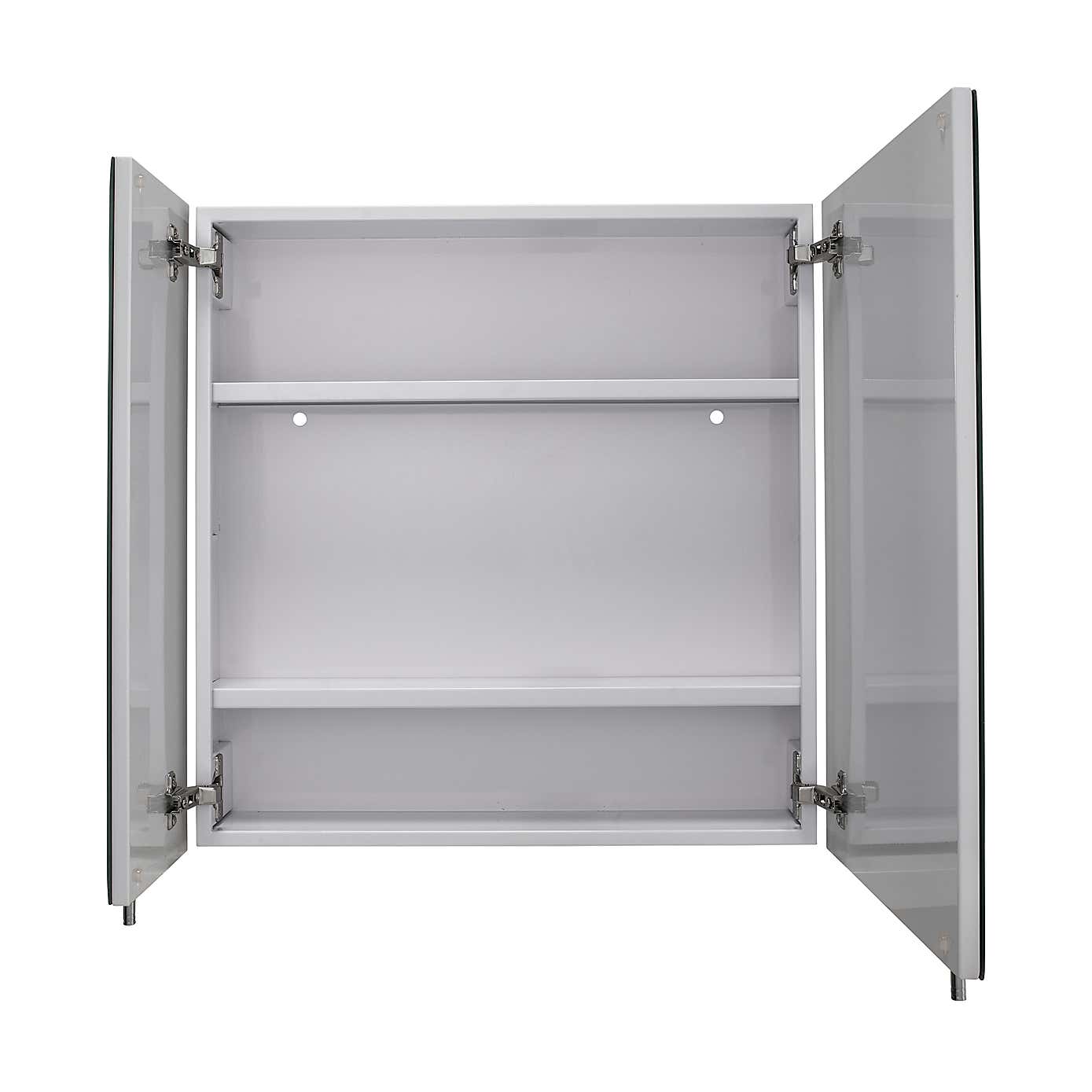 Wellington White Double Door Bi-View Steel Cabinet