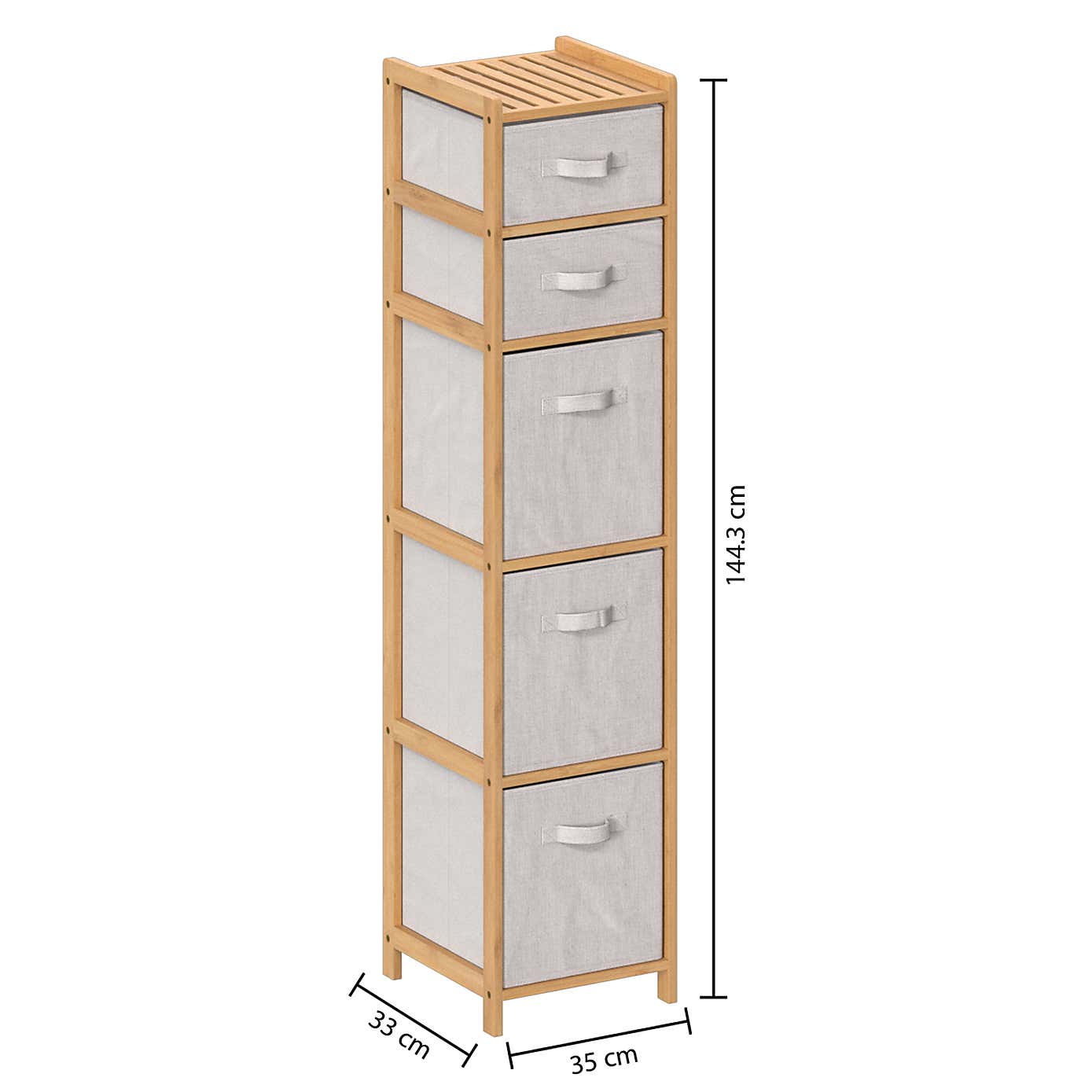 Tidy White 5 Box Storage Unit