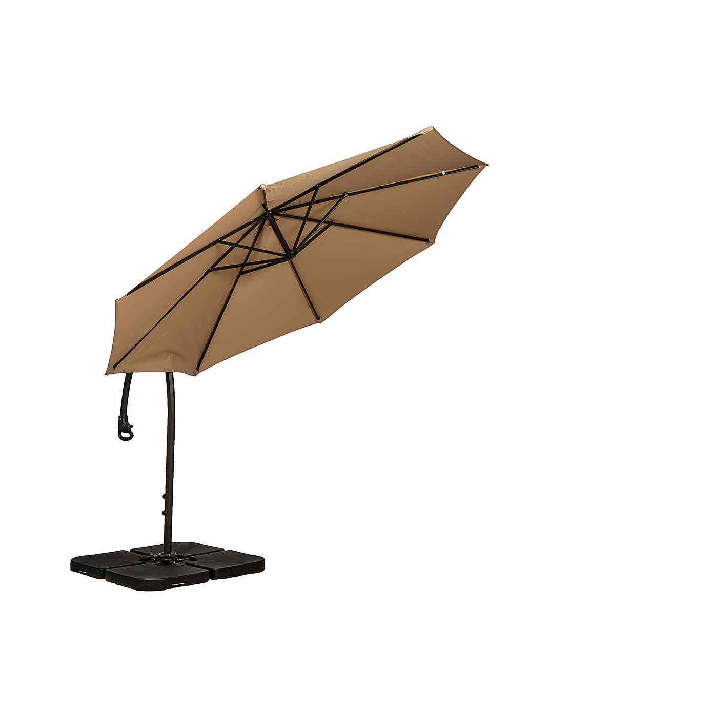 3m Royal Craft Deluxe Pedal Operated Rotational Cantilever Parasol with Cross Stand