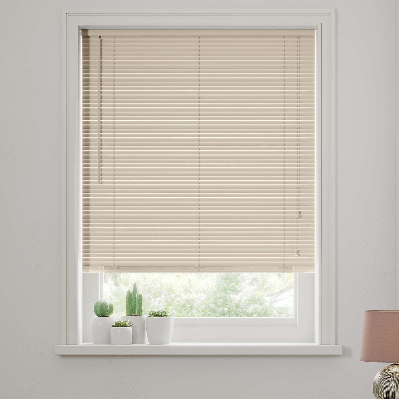 Cream Wooden Venetian Blind 27mm Slats