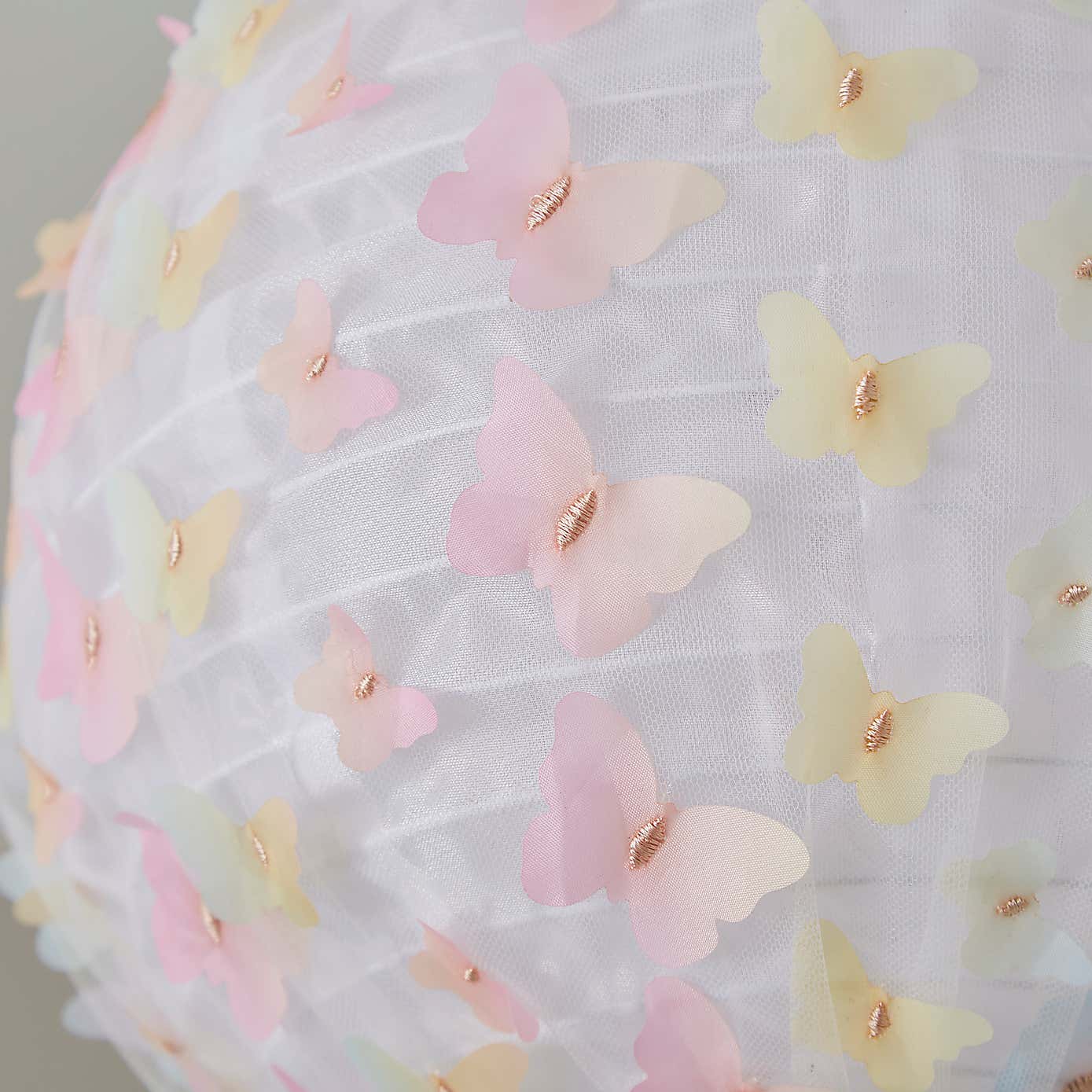 Butterfly Applique Round Easy Fit Lamp Shade