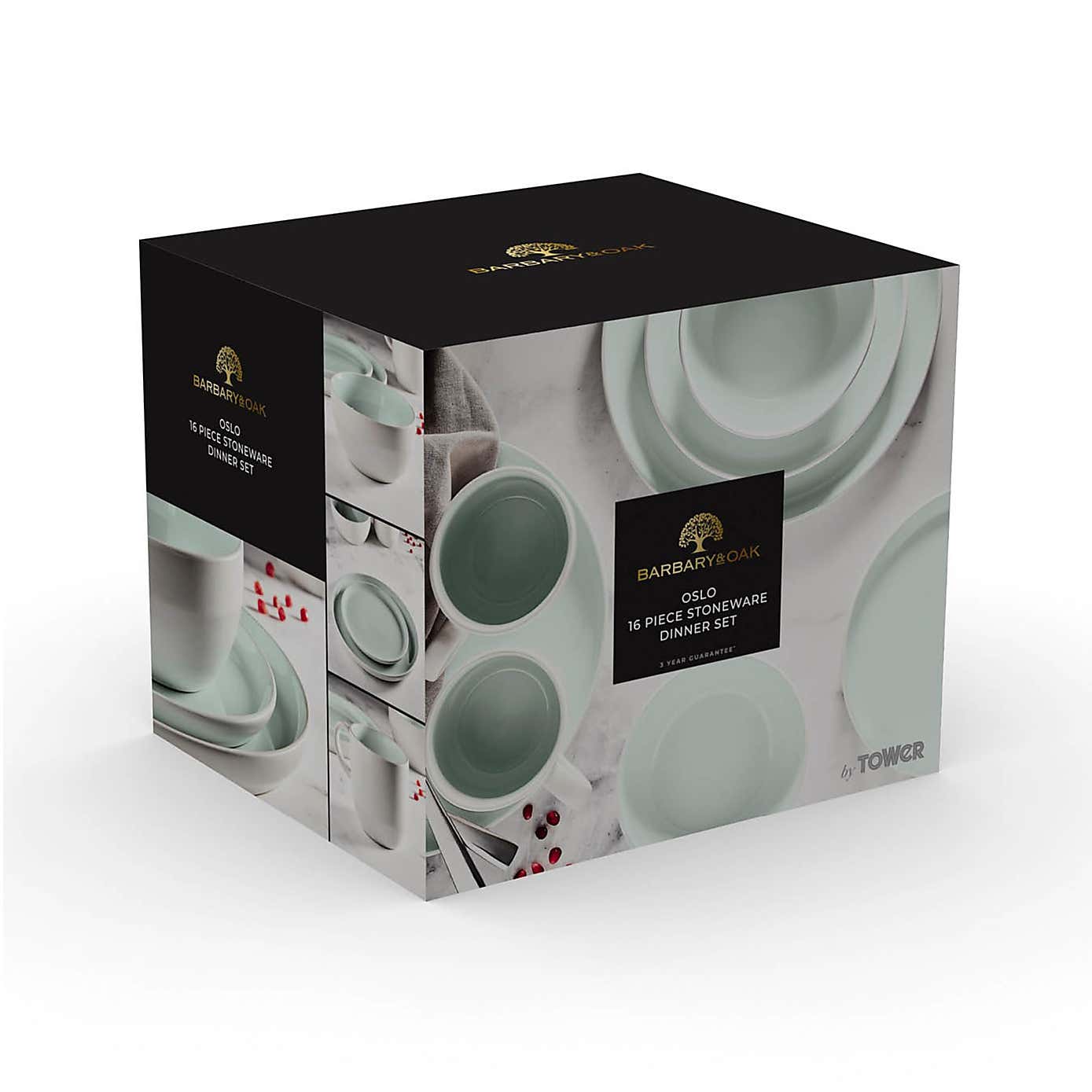 Barbary & Oak Oslo Stoneware 16 Piece Dinner Set