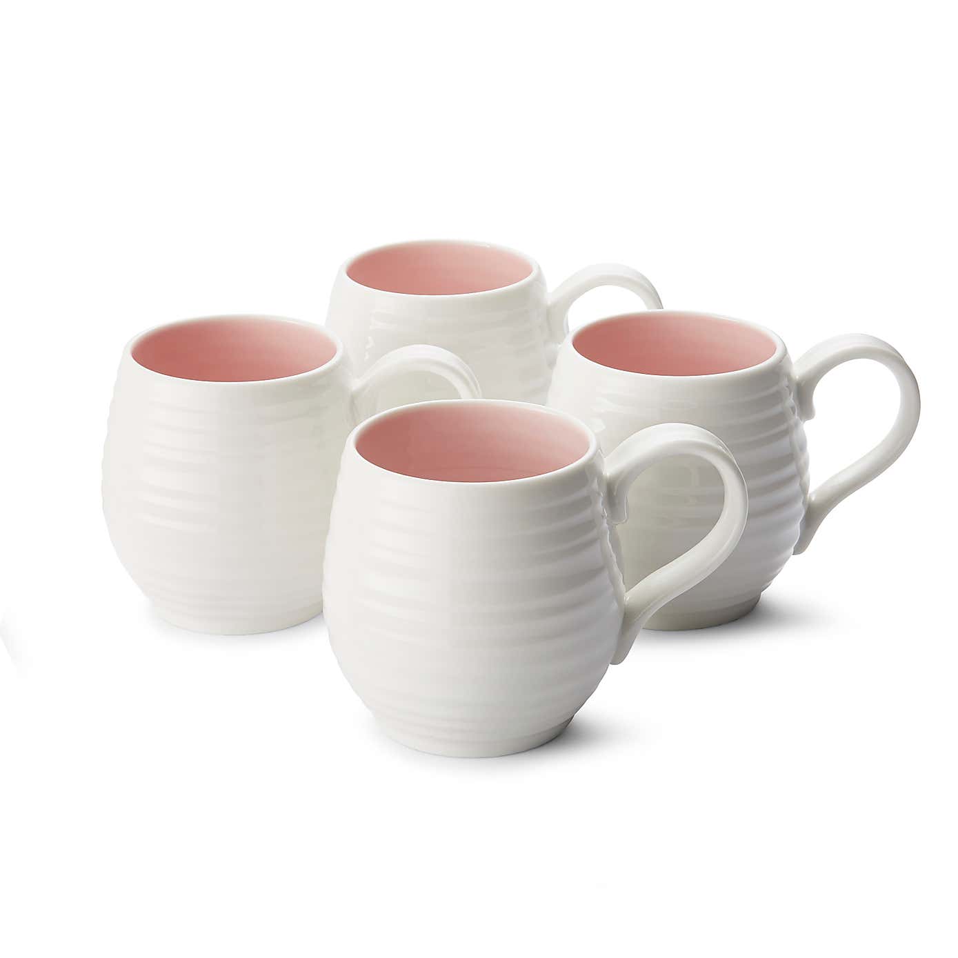 Sophie Conran for Portmeirion Set of 4 Honey Pot Mugs Pink 0.31L