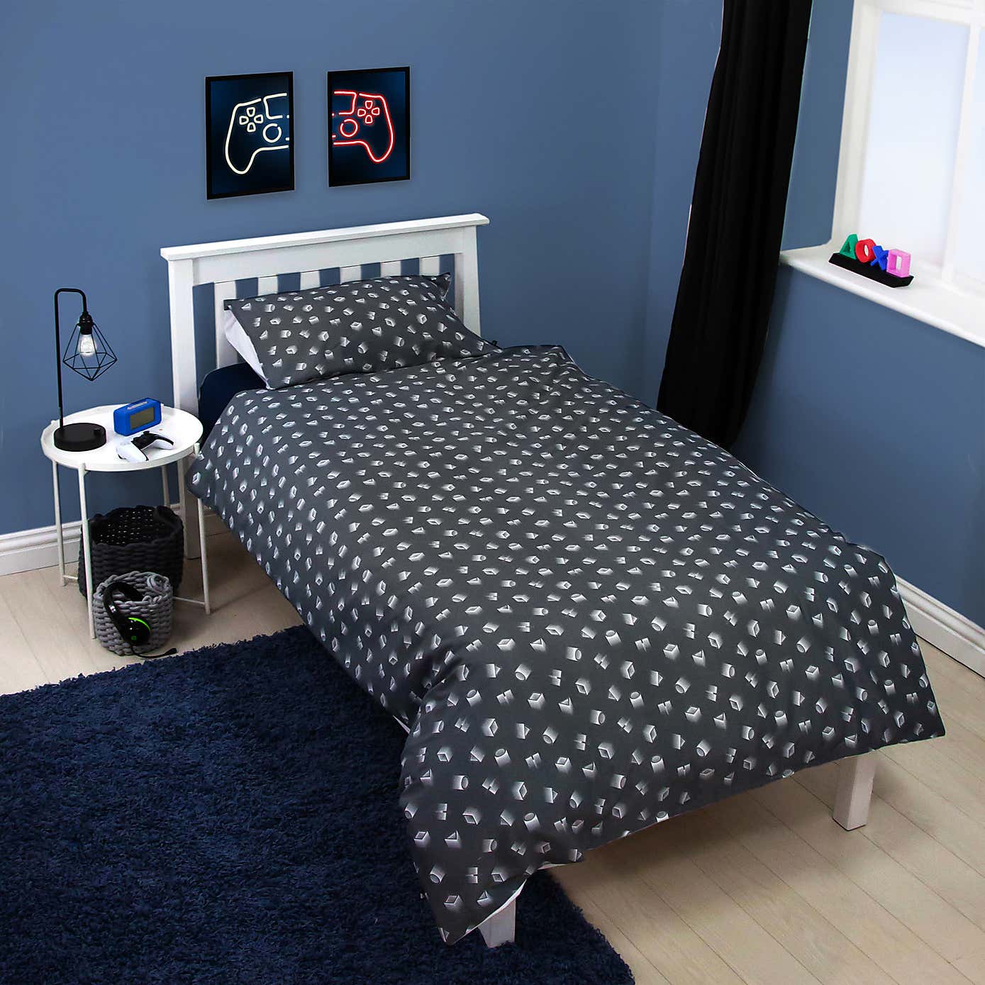 PlayStation Stretch Single Duvet Cover and Pillowcase Set