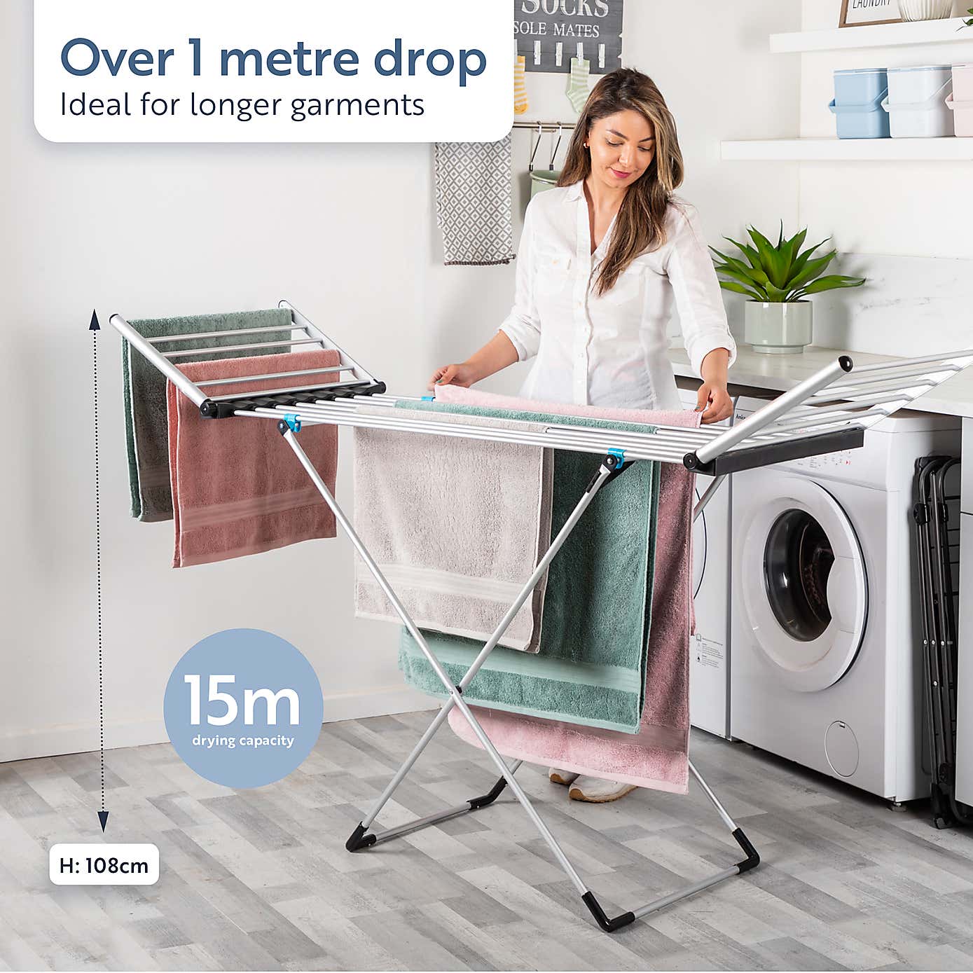 Sure Dri XL Heated Airer with Wings