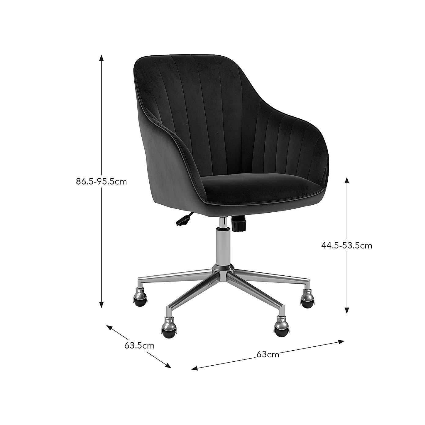 Connie Pleated Velvet Office Chair