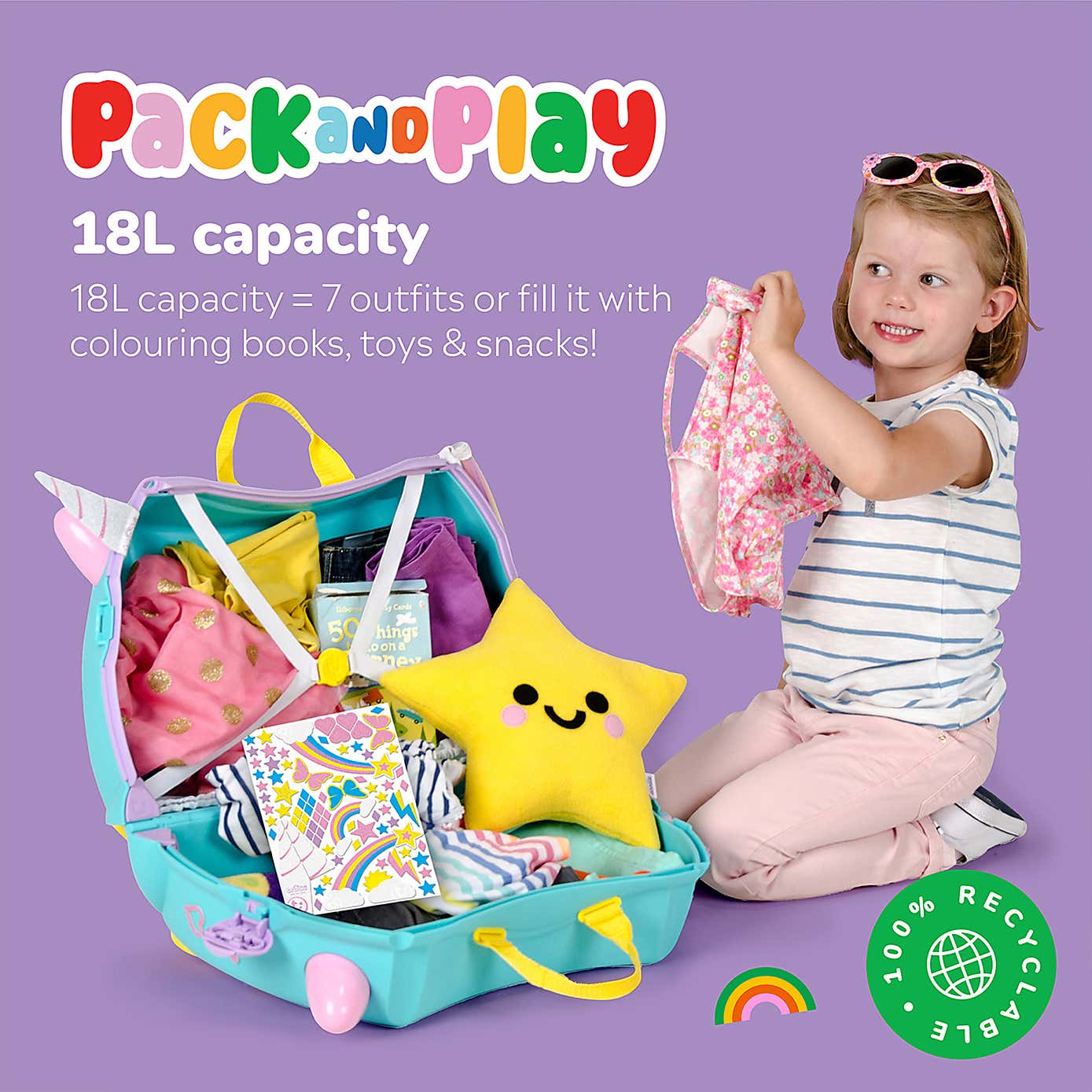 Trunki Una the Unicorn Ride On Suitcase