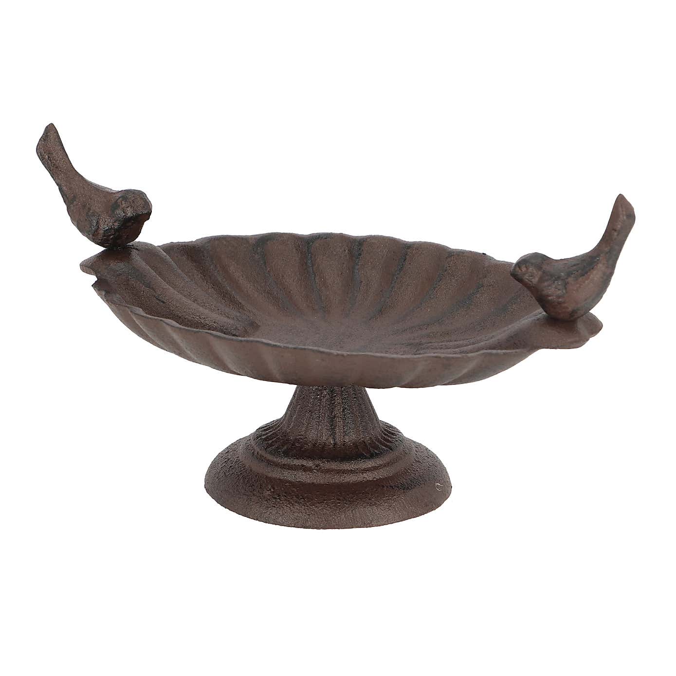 Fallen Fruits Traditional Cast iron Bird Bath with 2 Birds