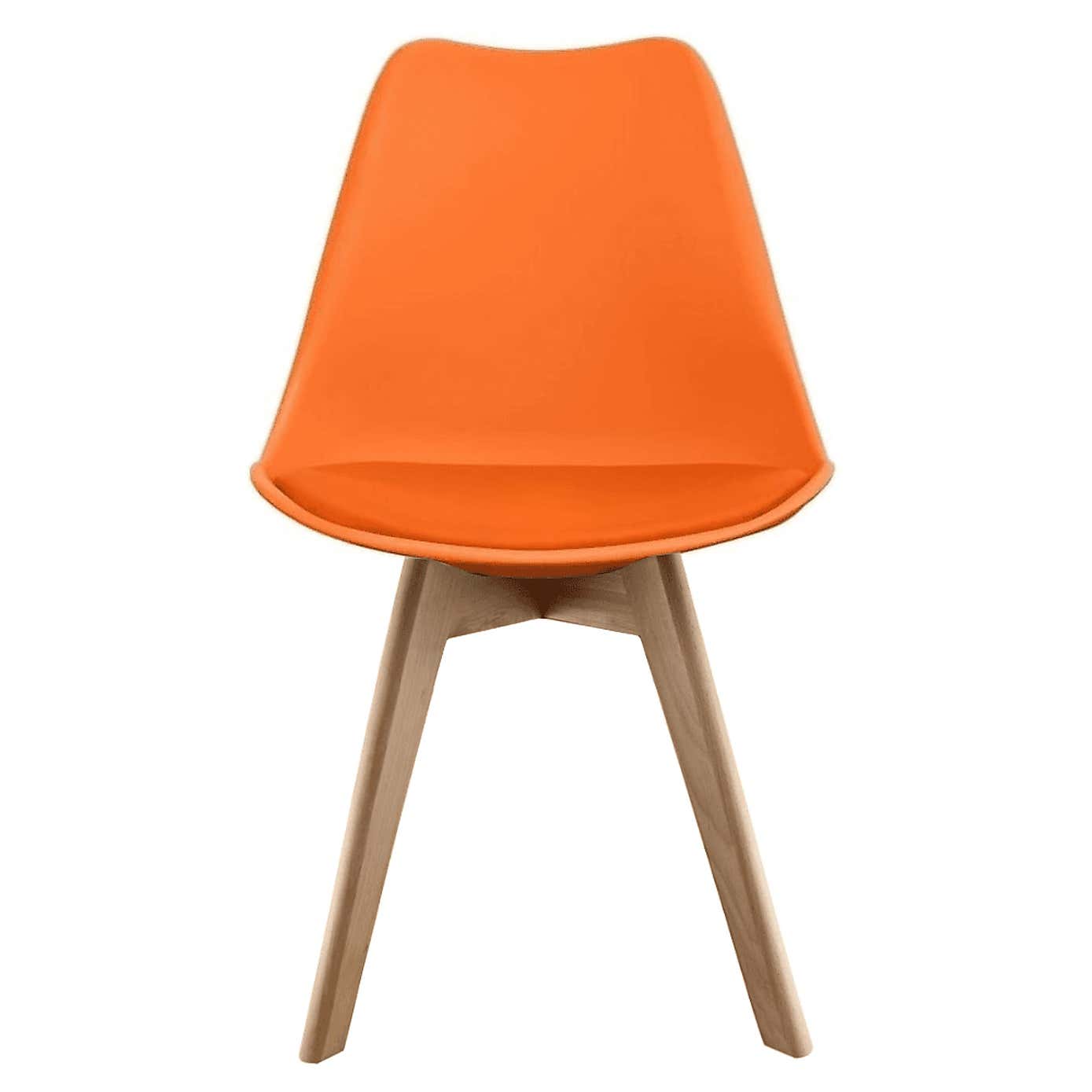 Fusion Living Soho Plastic Dining Chair with Squared Legs