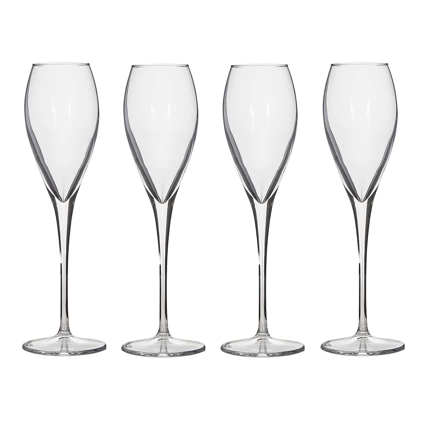 Set of 4 225ml Champagne Flutes