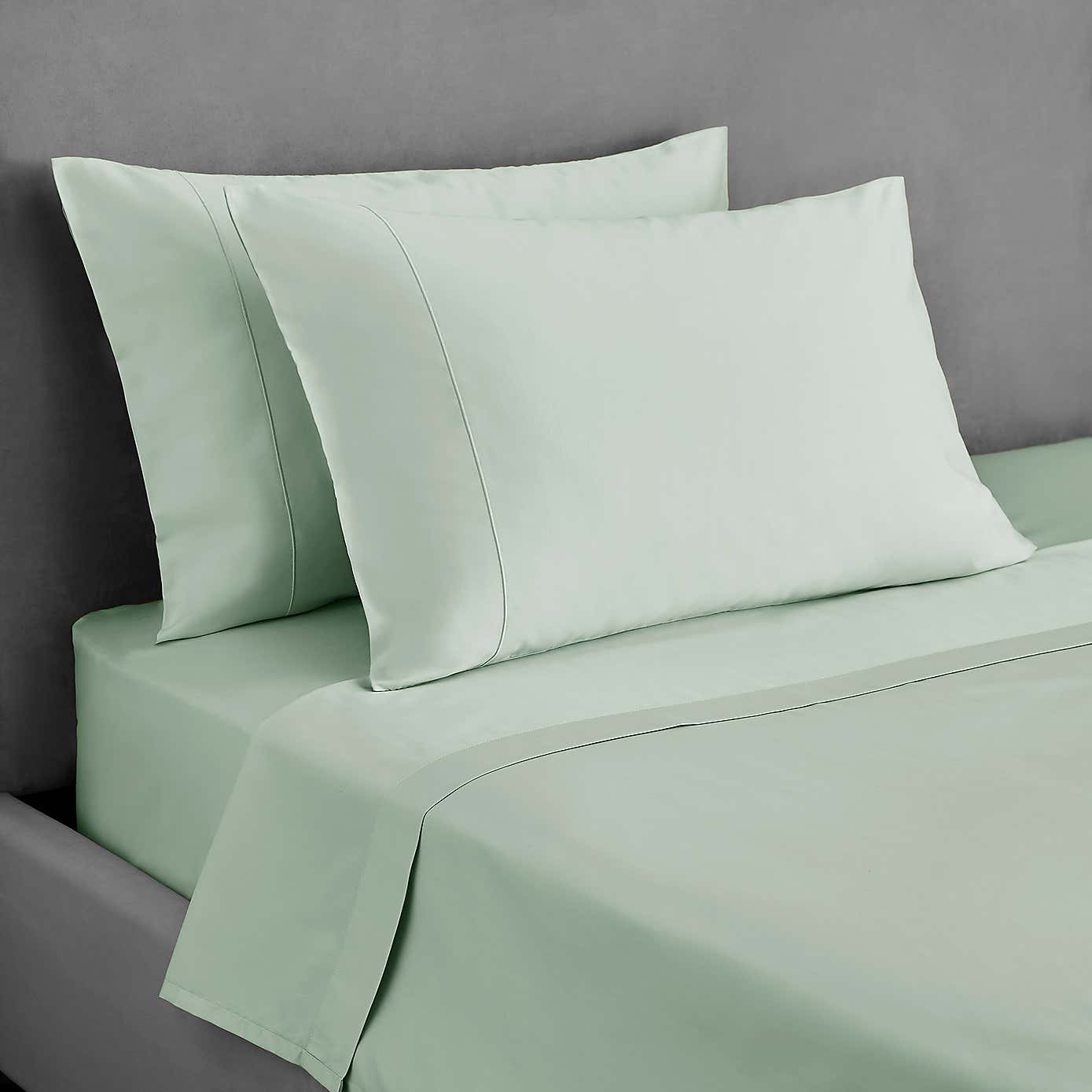 Dorma 300 Thread Count 100% Cotton Sateen Plain Fitted Sheet