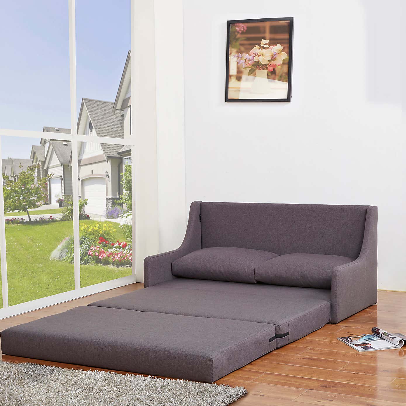 Dos Fabric Double Sofa Bed