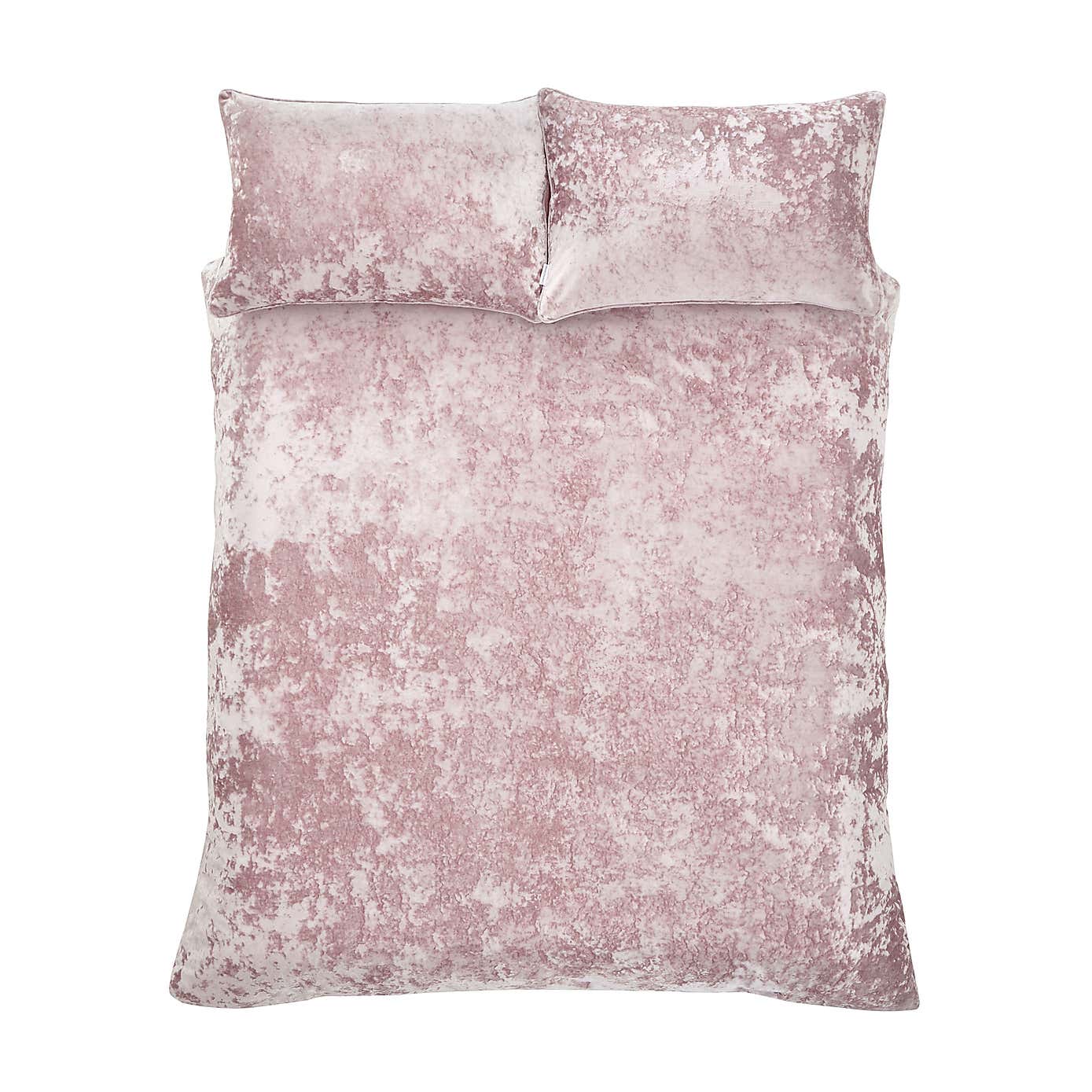 Catherine Lansfield Crushed Velvet Duvet Cover and Pillowcase Set