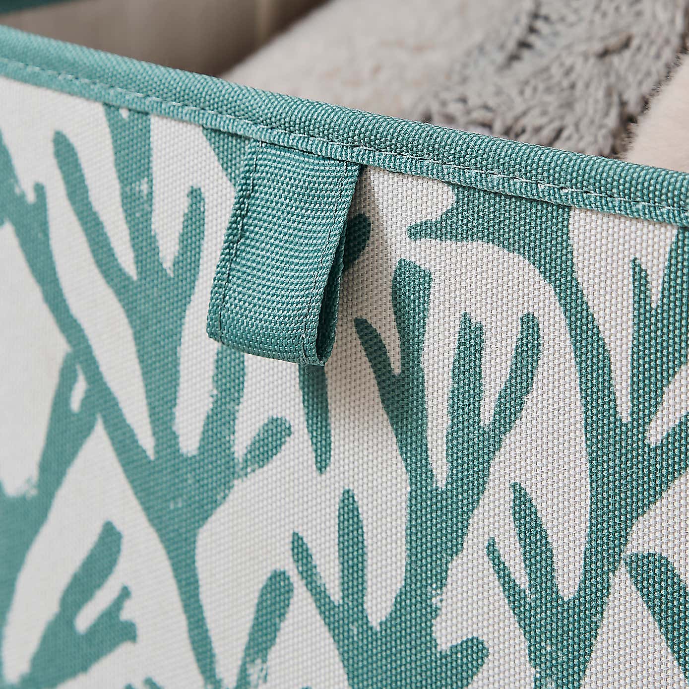 Set of 2 Coastal Coral Storage Cubes