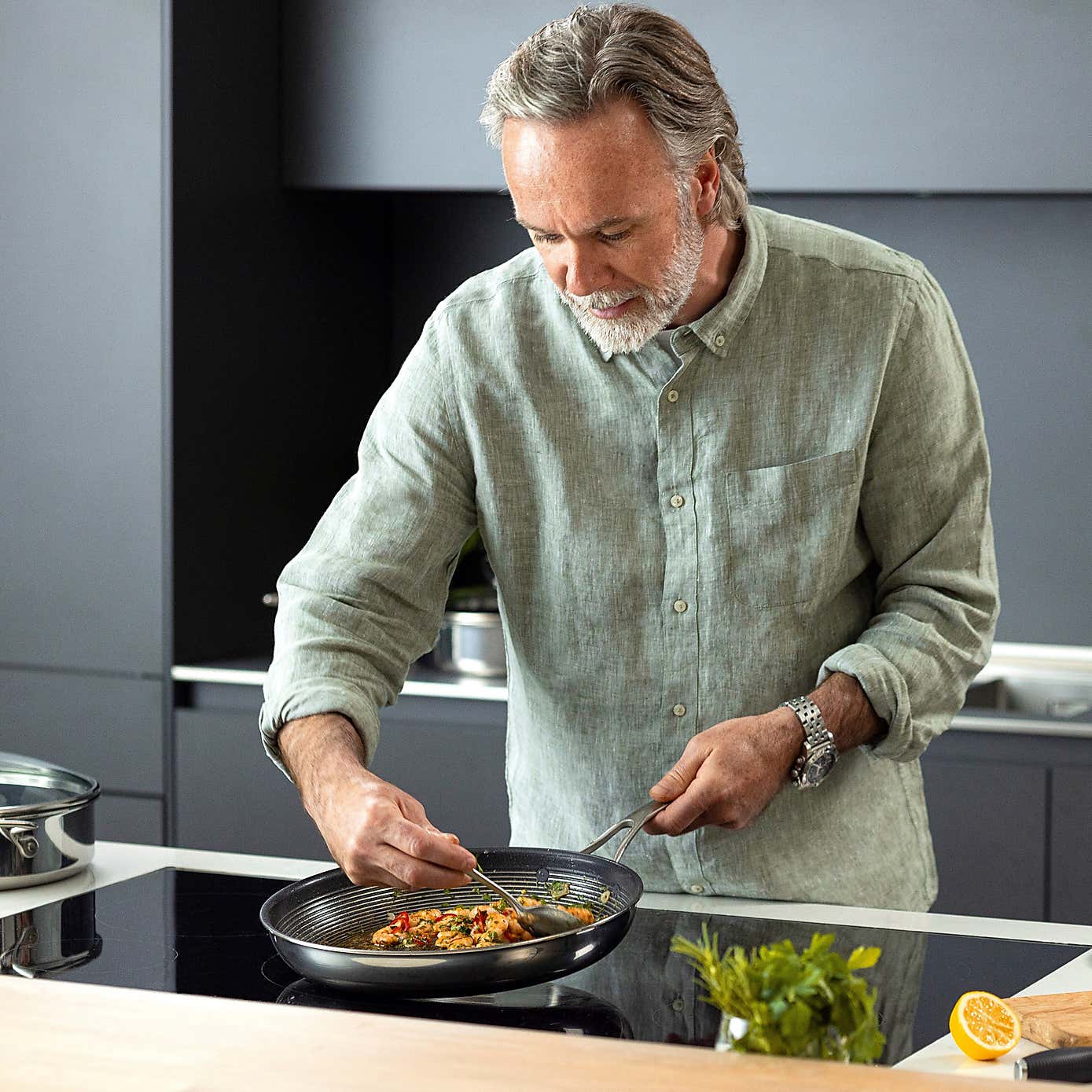 Circulon C Series Non-Stick Tri-Ply Stainless Steel Skillet Pan, 22cm