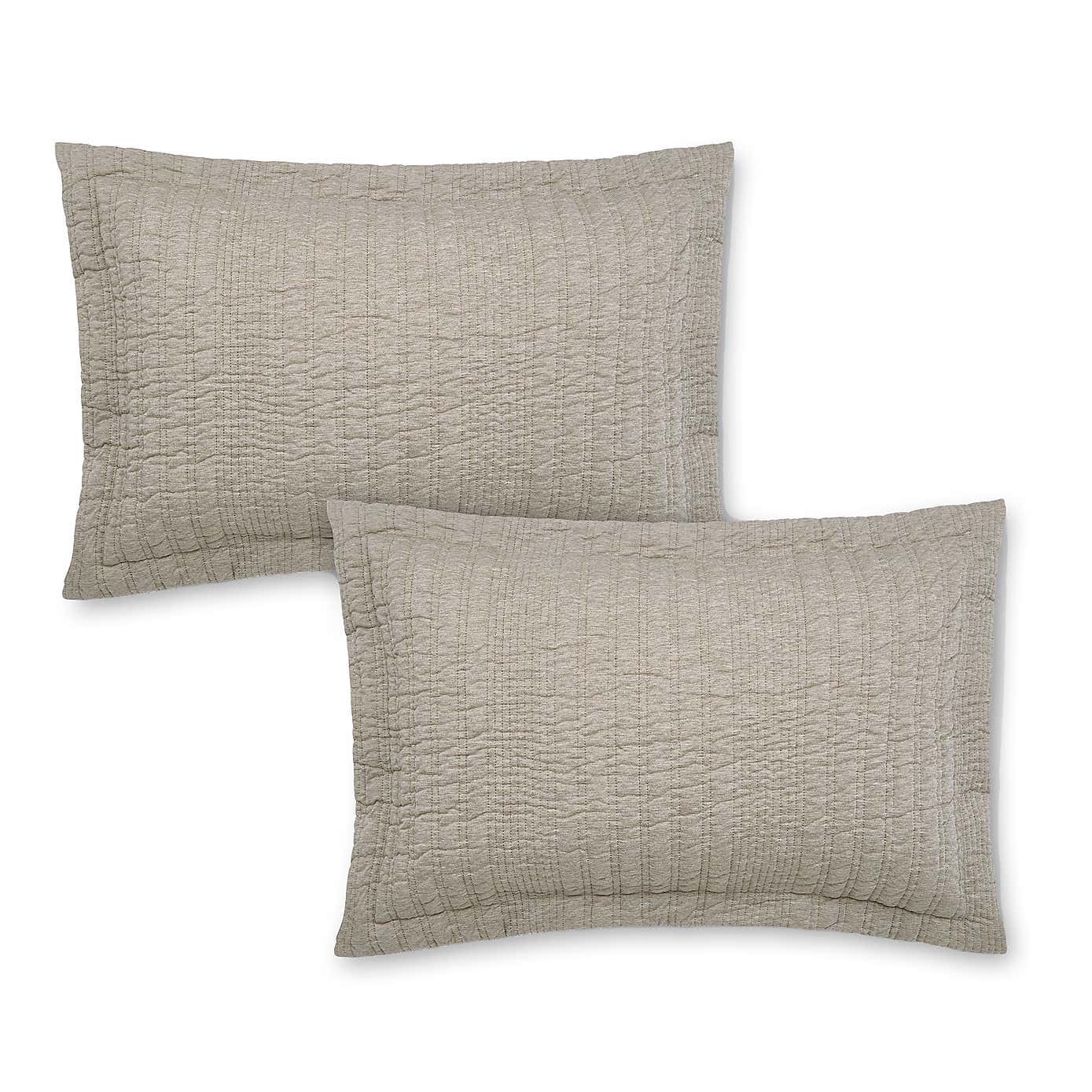 Pineapple Elephant Tamba Jersey Stripe Reversible Natural Oxford Pillowcase Pair