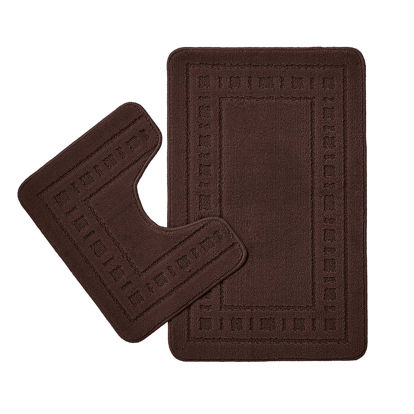 Armoni Bath Mat and Pedestal Mat Set