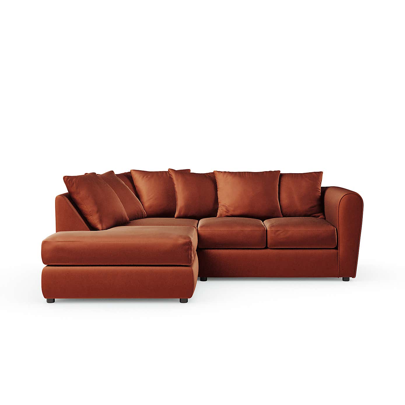 Blake Curved Arm Opulent Velvet Corner Chaise Sofa