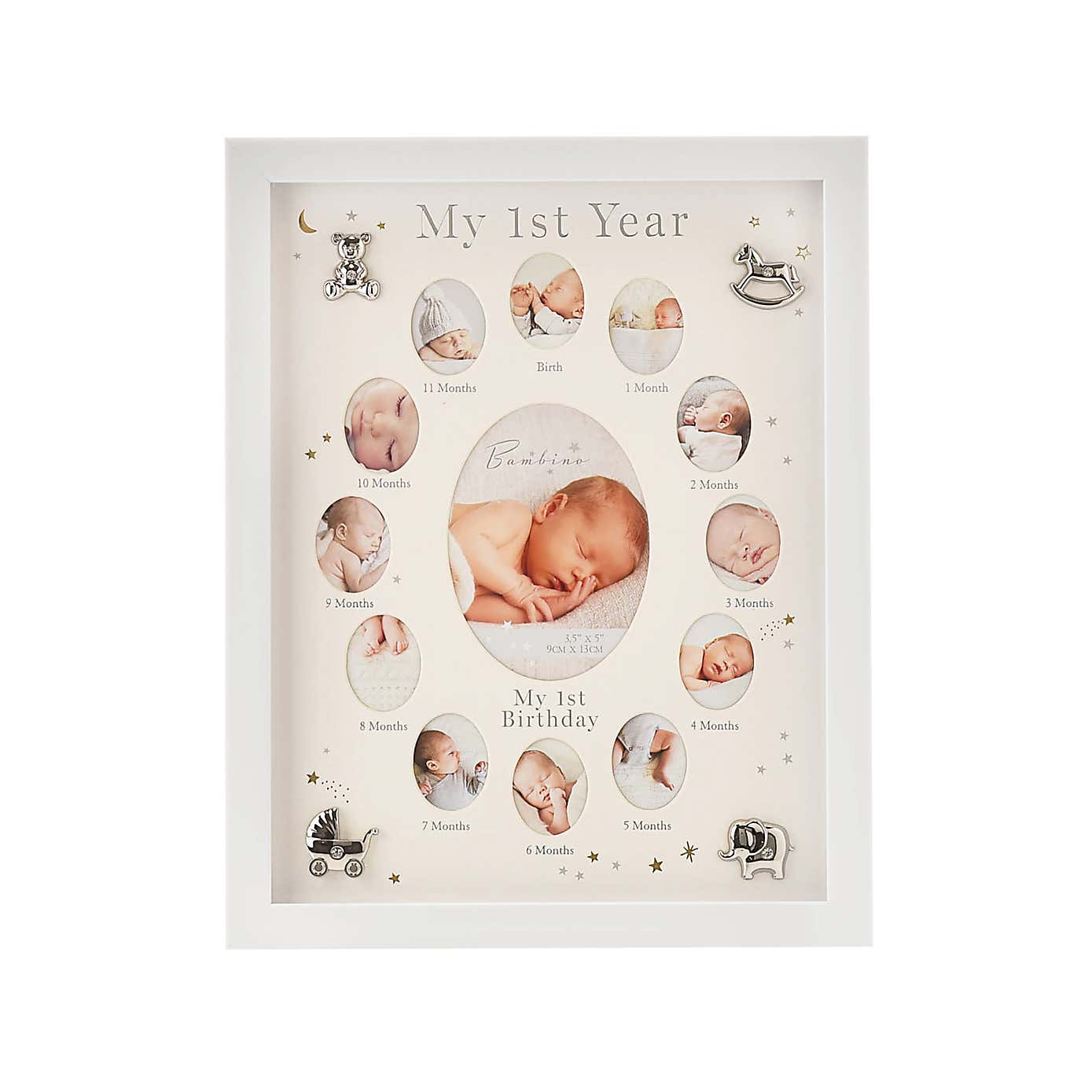 Bambino My First Year Grey Multi Photo Frame