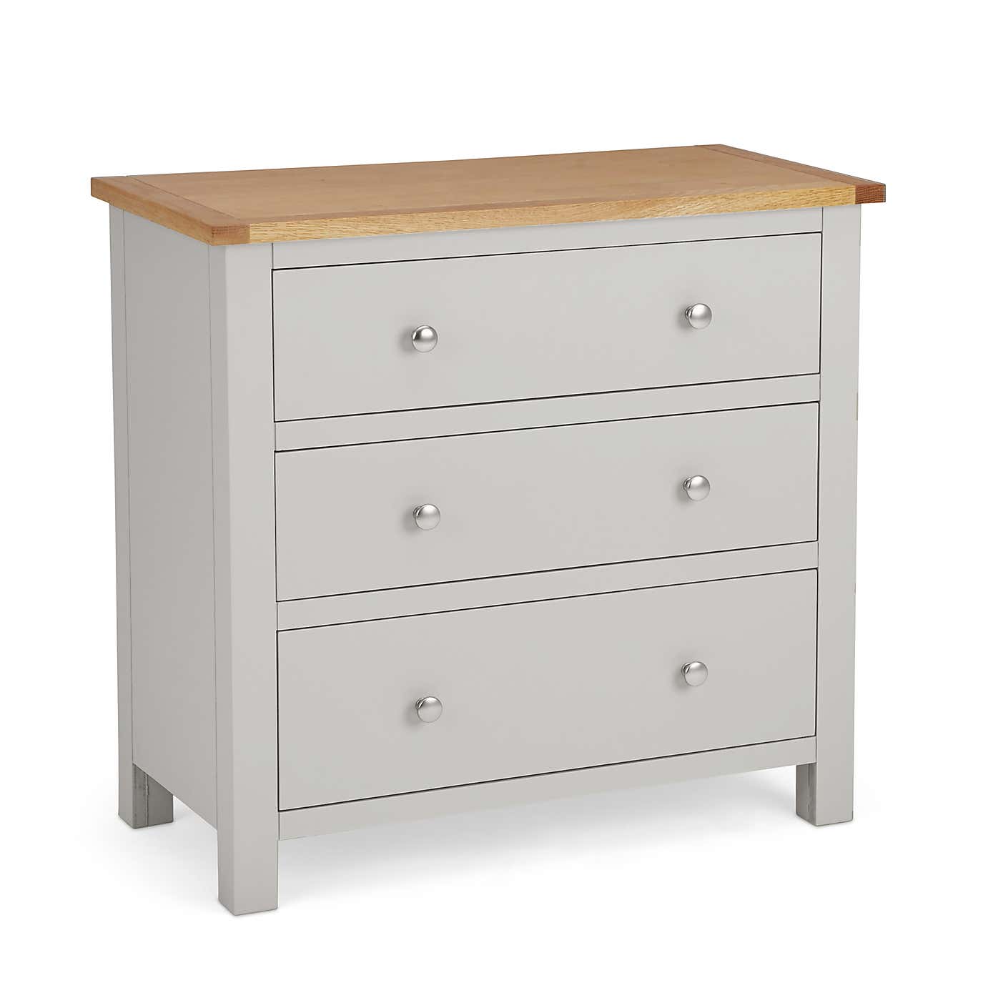 Bromley 3 Drawer Chest, Oak