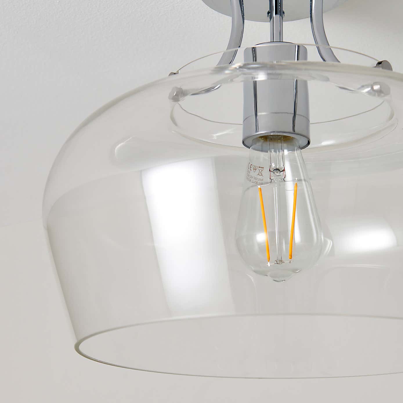 Hotel Lilier Bathroom 1 Light Flush Ceiling Fitting