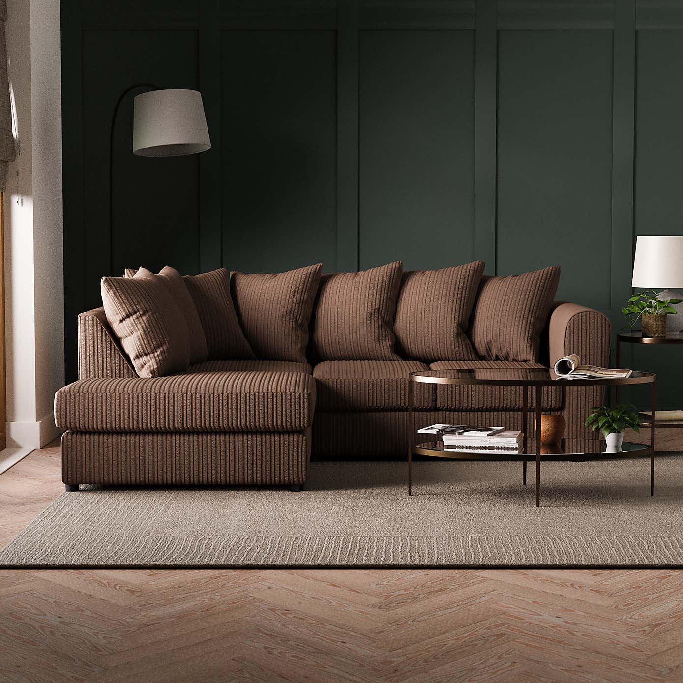 Blake Jumbo Cord Right Hand Corner Sofa