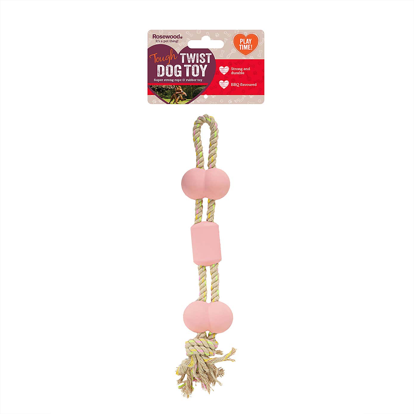 BBQ Flavour Rubber & Rope Bone