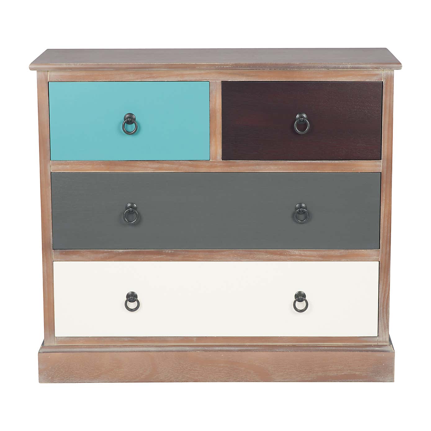 Pacific Loft 4 Wide Drawer Chest, Pine