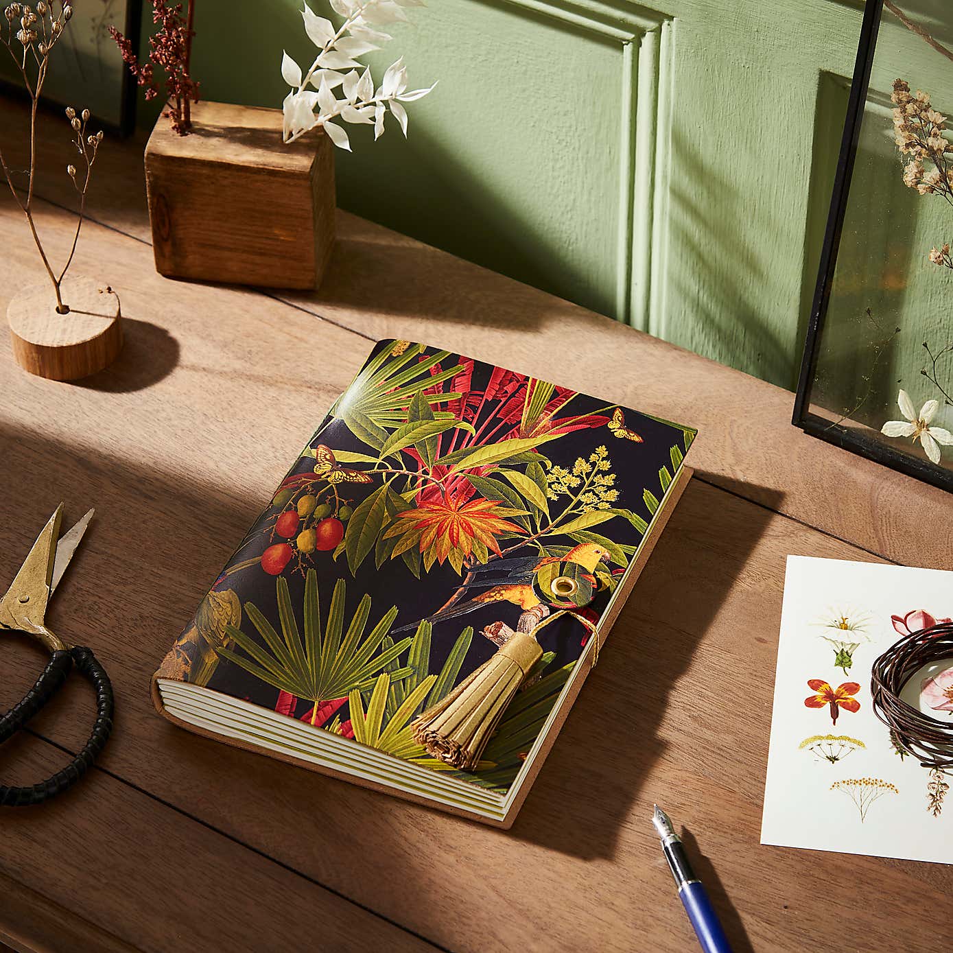 Recycled Leather Jungle Notebook