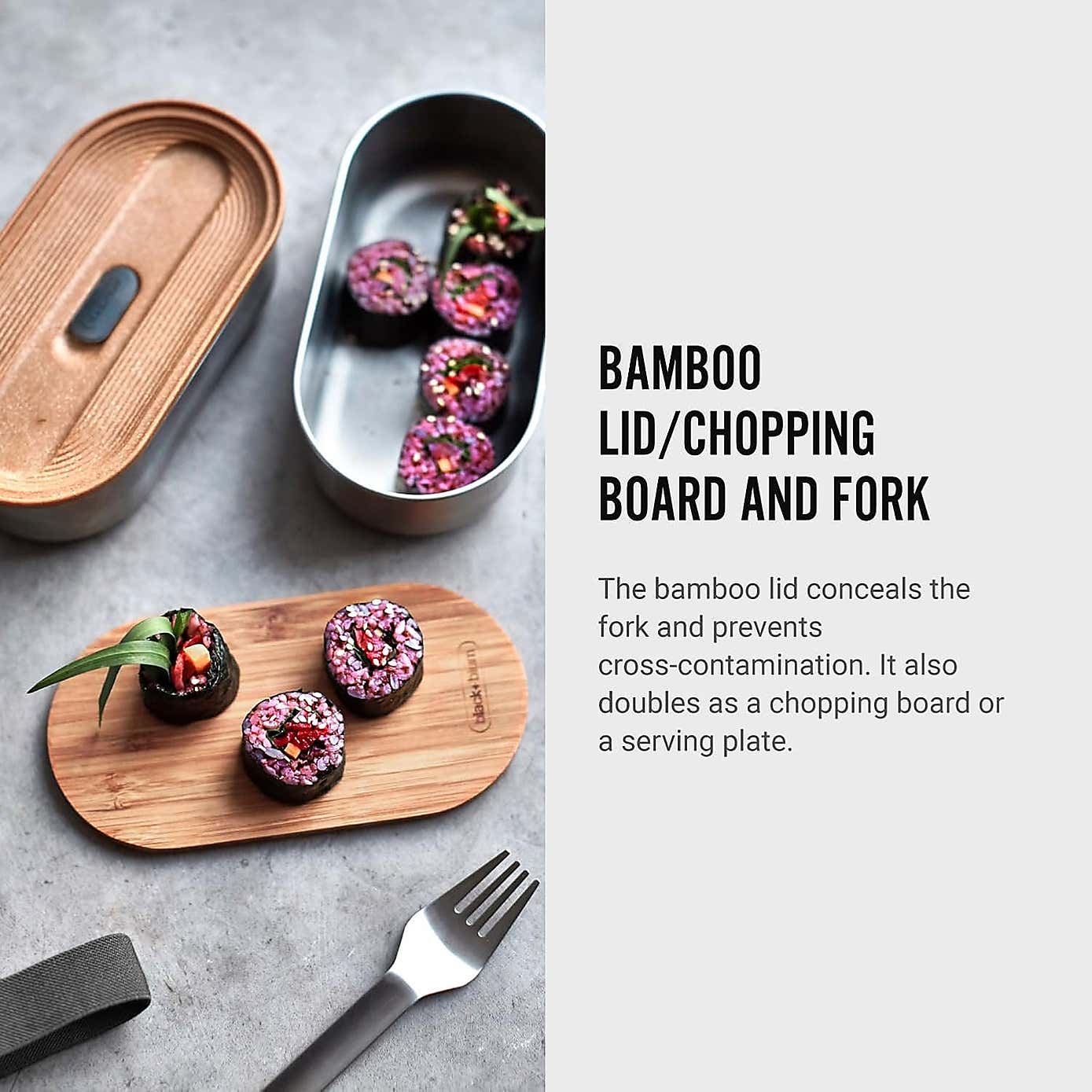 Black and Blum Stainless Steel Bento Boxes Grey