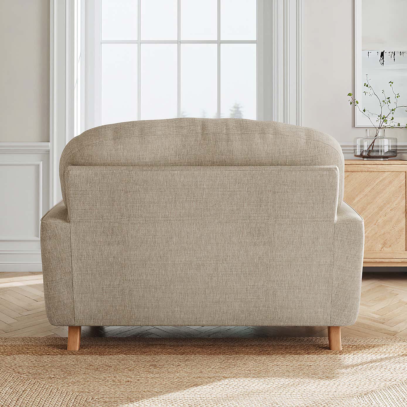 Martha Faux Linen Snuggle Chair