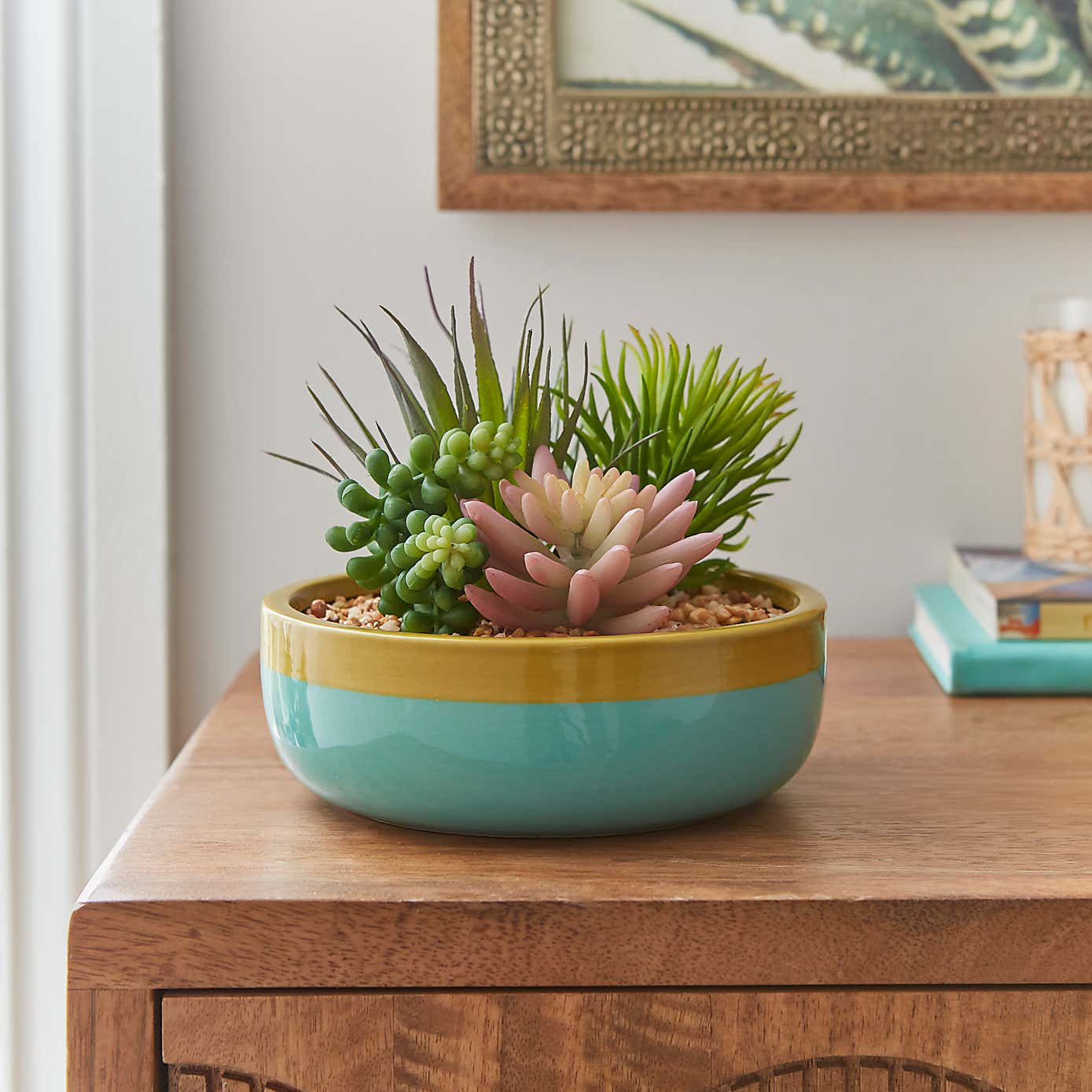 Sunbeam Succulent Arrangement in Ceramic Pot