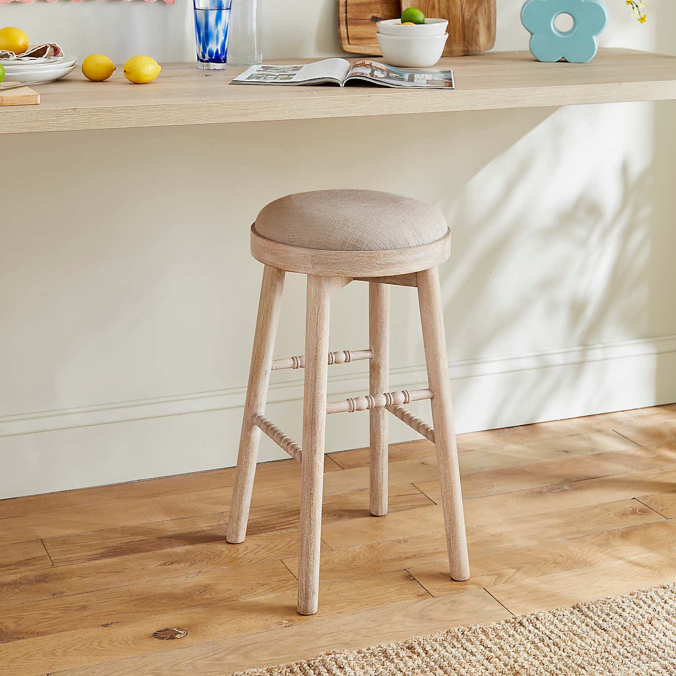 Adora Bar Stool, Mango Wood