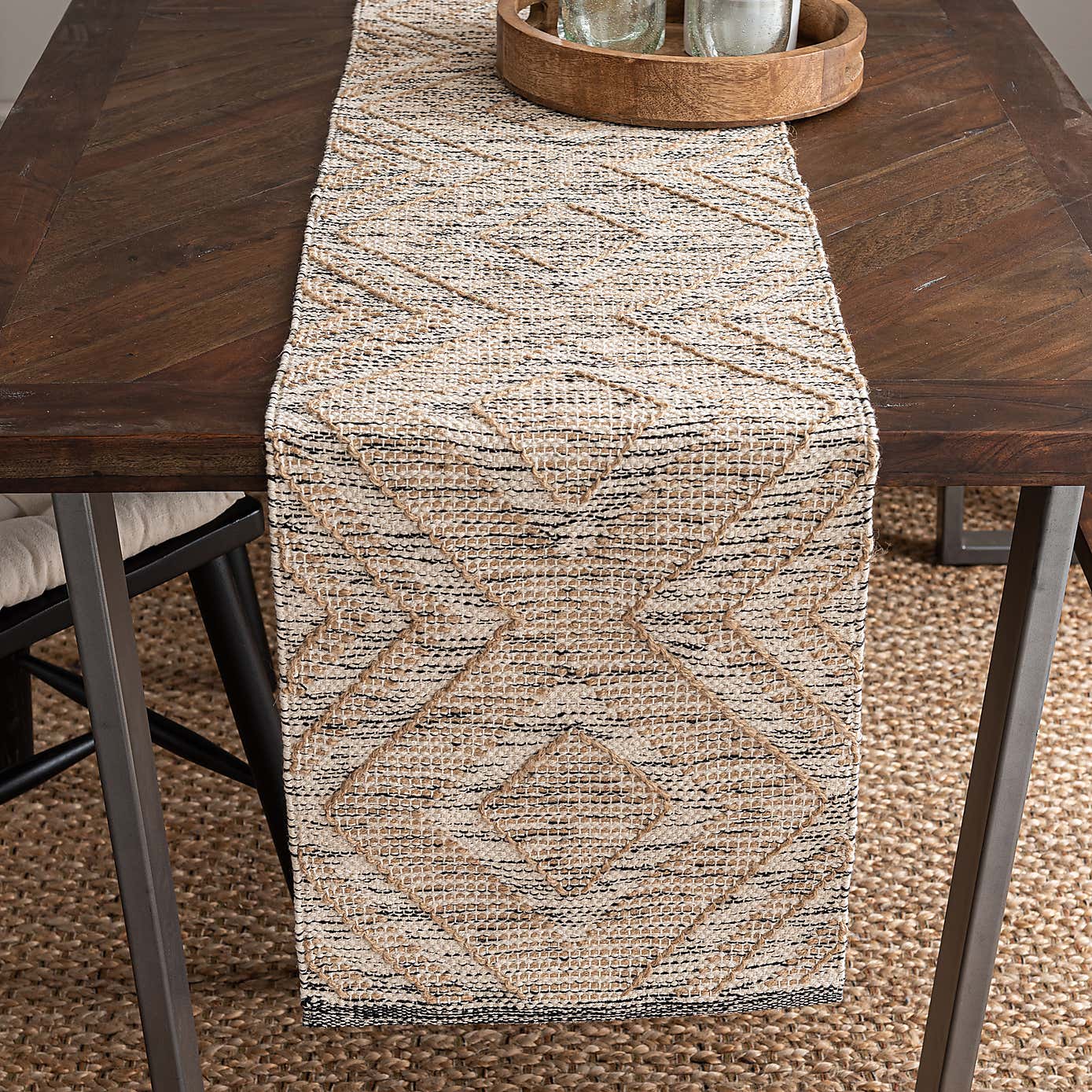 Aztec Jute Table Runner